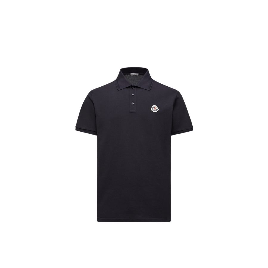 Moncler Cotton polo in black