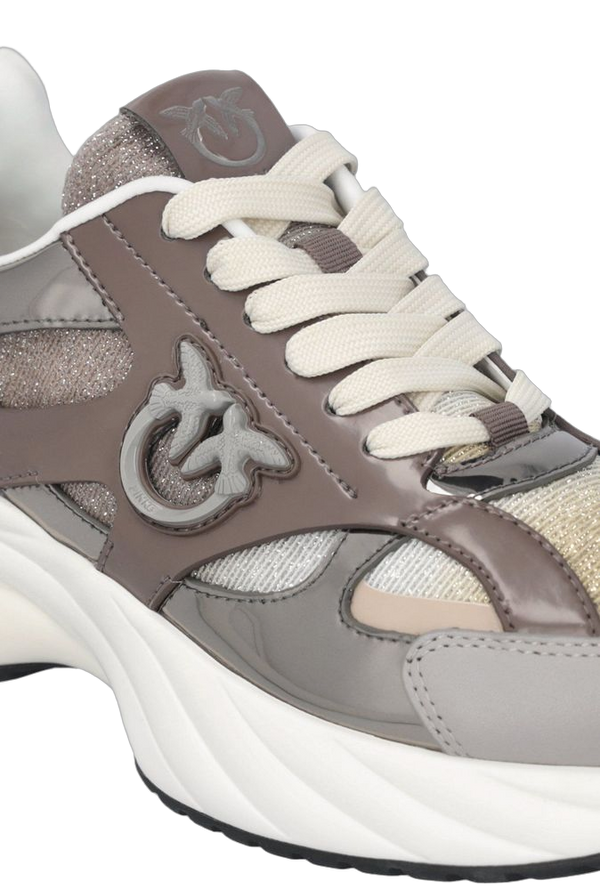 Pinko Genuine Leather sneaker in taupe