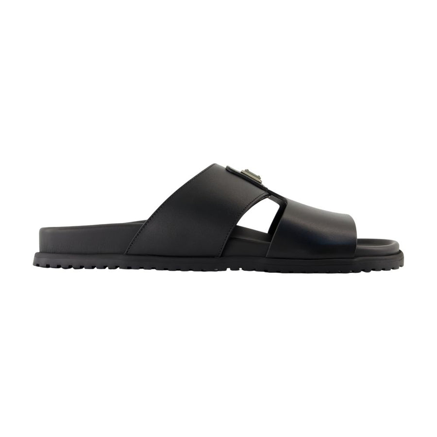 Dolce&Gabbana calfskin slide in black