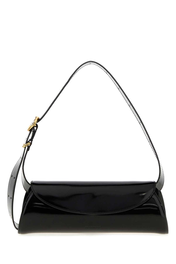 Black Leather Small Cannolo Shoulder Bag Borse A Mano
