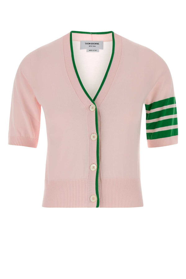 Thom Browne Stitch 100% Cotton cardigan in pink