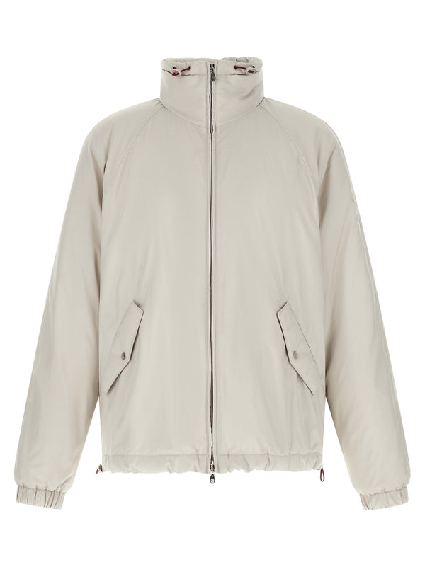 Brunello Cucinelli High-performance lightweight nylon jacket in white
