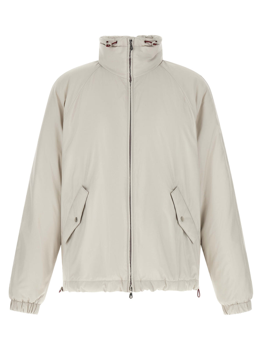 Brunello Cucinelli High-performance lightweight nylon jacket in white