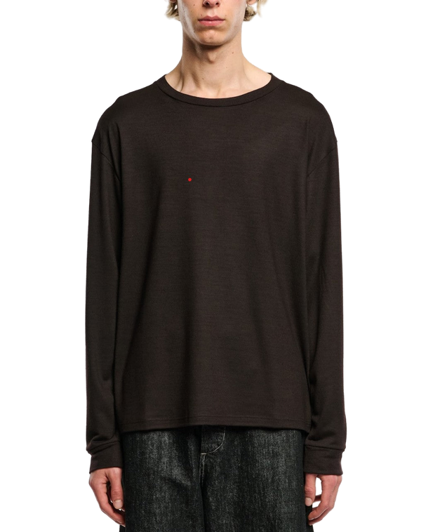 Studio Nicholson Cotton long sleeve t-shirt in brown