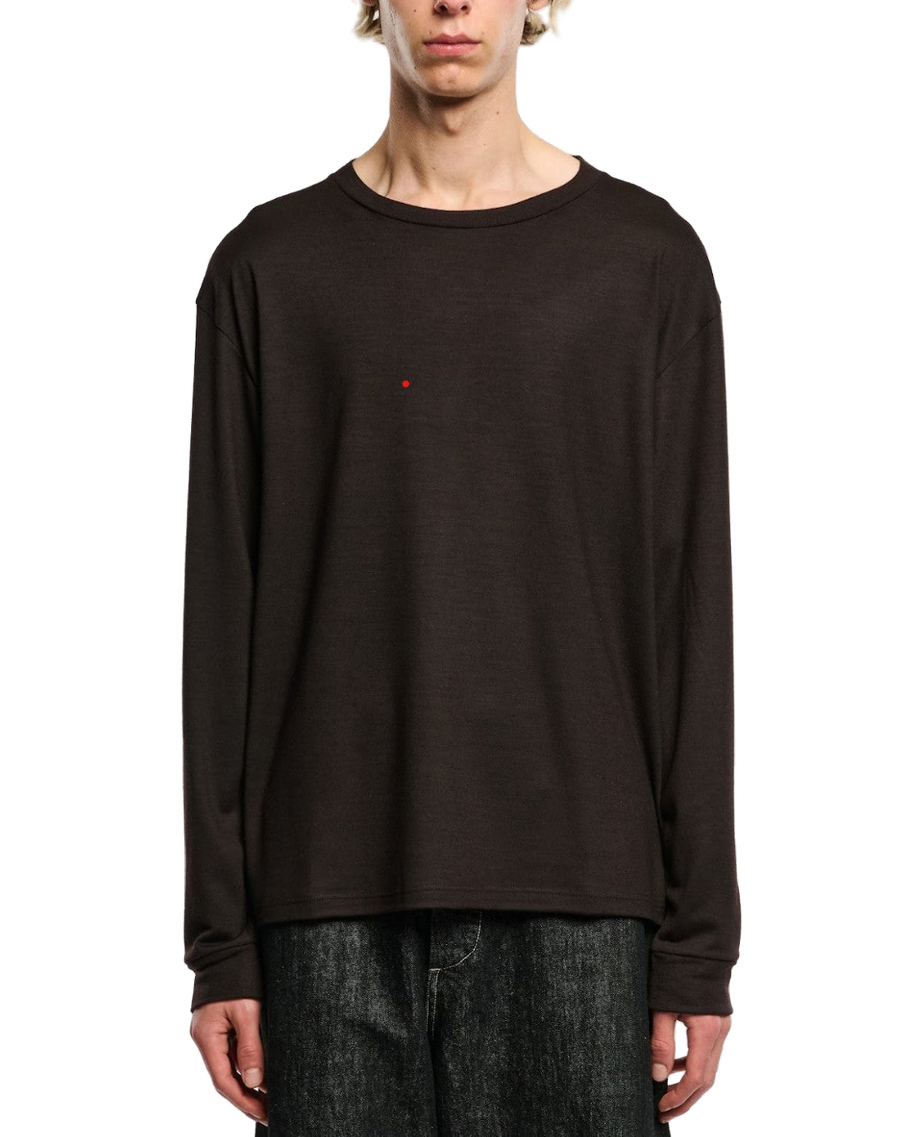 Studio Nicholson Cotton long sleeve t-shirt in brown