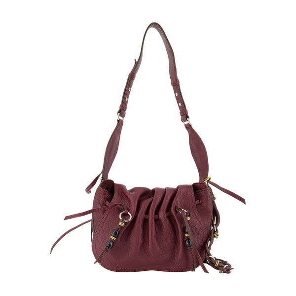 Isabel Marant lambskin shoulder bag in burgundy