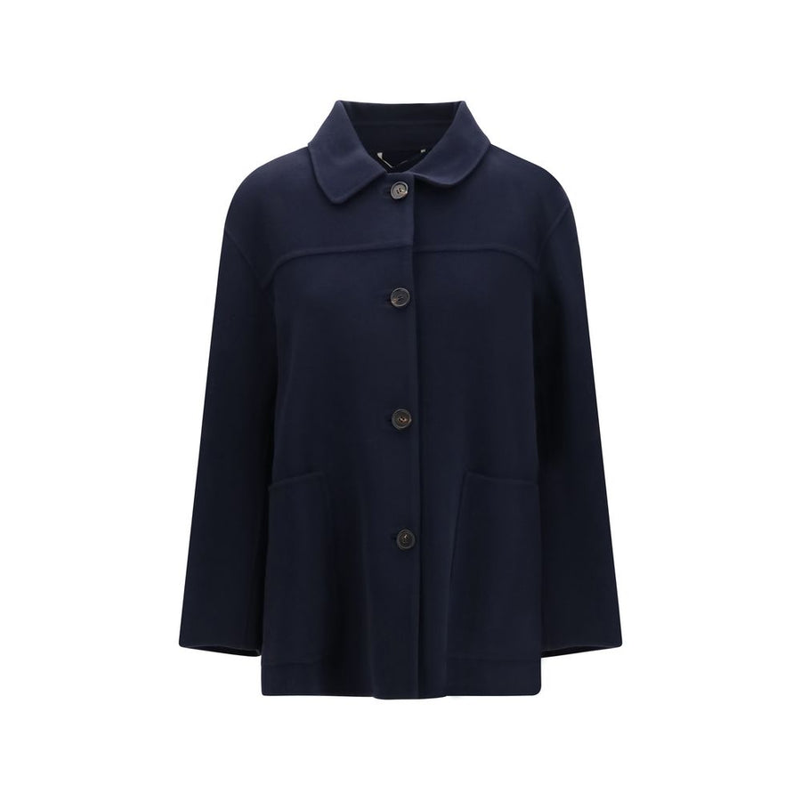 Blue Wool Oves Aries Coat Clothing