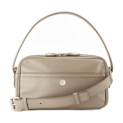 Acne Studios Soft Calfskin Shoulder Bag — Beige