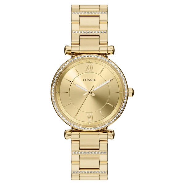 Fossil Stainless steel case watch in gold