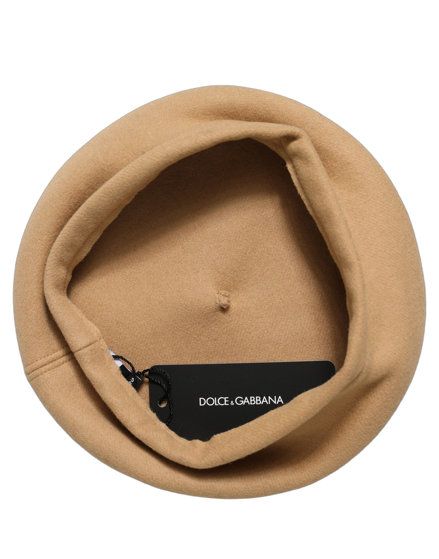 Dolce & Gabbana HAT10005 90% Wool beret in beige