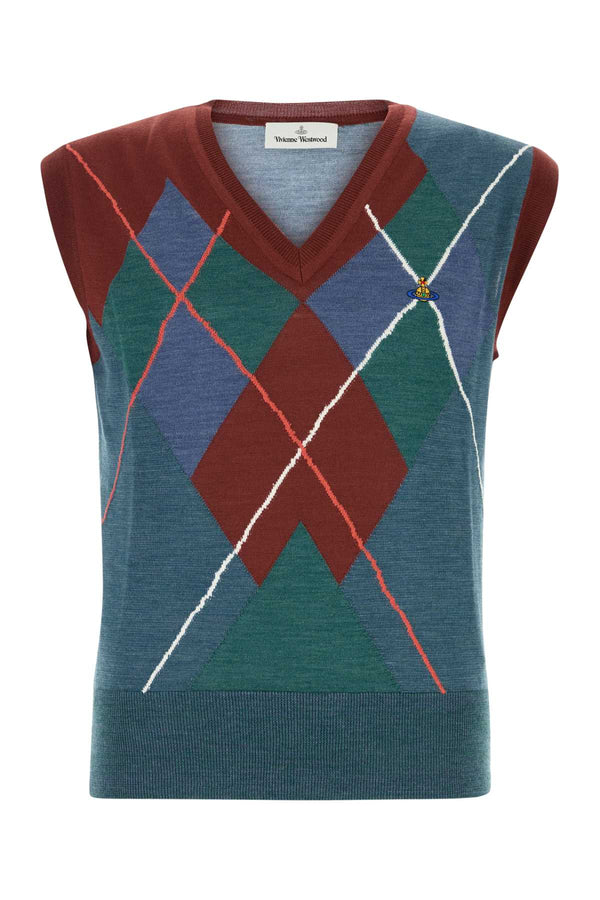 Vivienne Westwood Vest 98% Wool vest in multicolor
