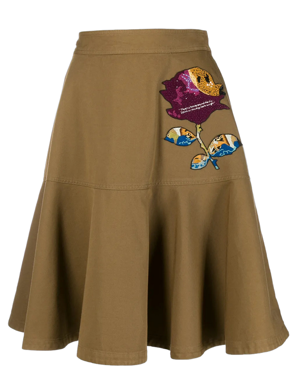 Valentino Cotton skirt in brown