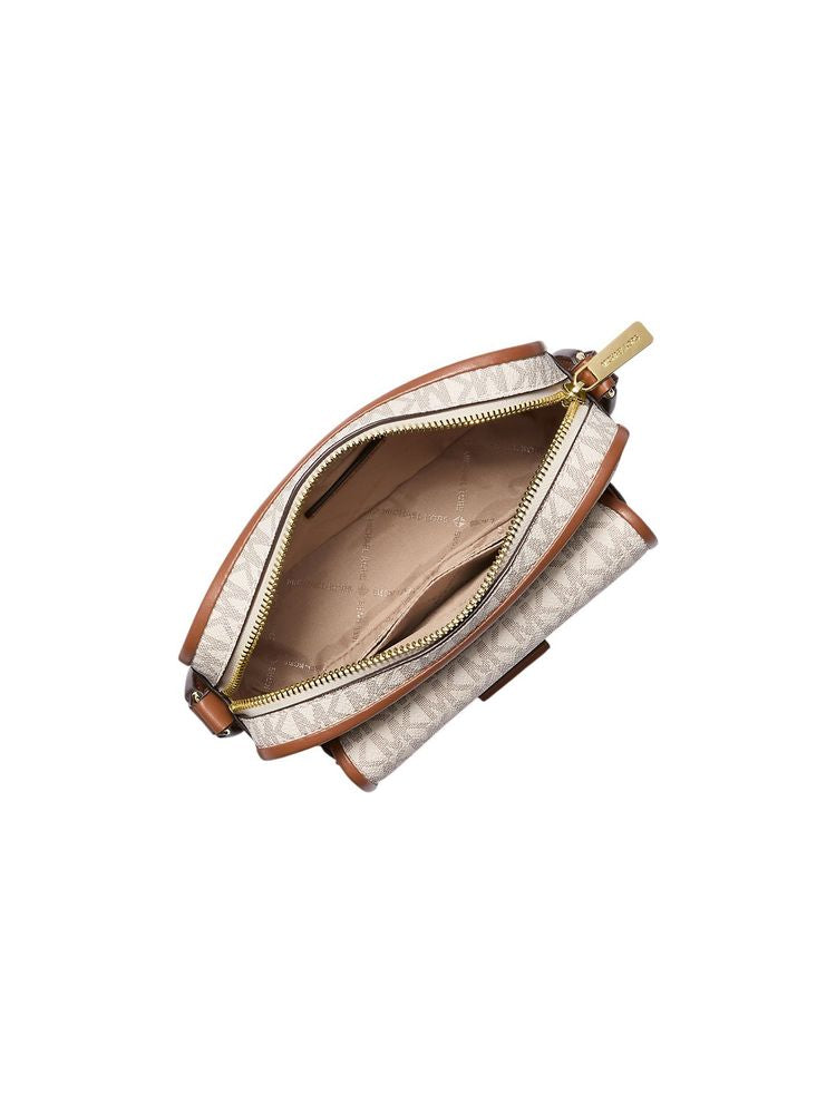 Michael Kors Coated canvas crossbody bag in beige