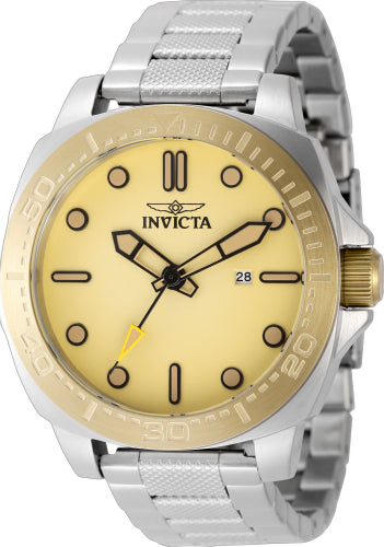 Invicta Stainless steel case watch in yellow