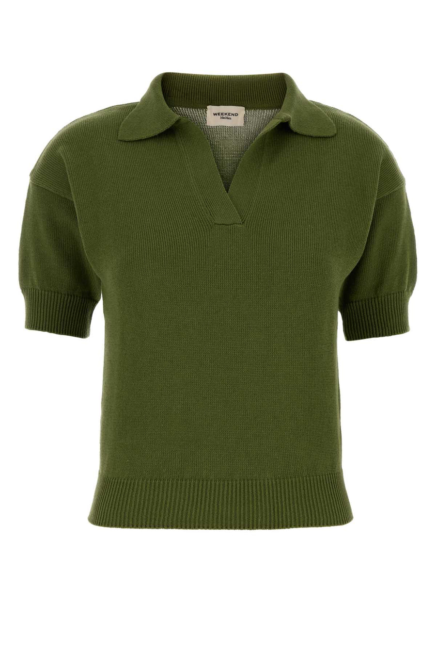 Green Cotton Albero Polo Shirt Pistacchio Exterior: Maglieria