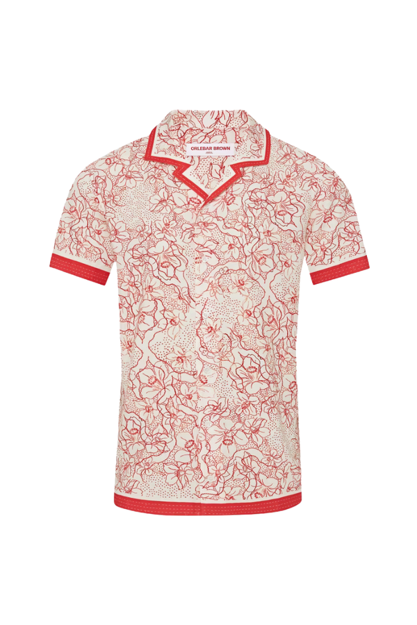 Orlebar Brown 80% Viscose polo in red