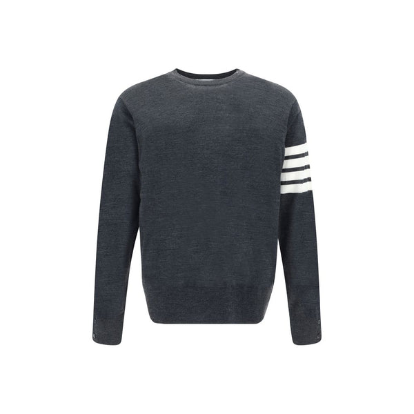 Thom Browne 100% Fleece Wool Ovis Aries sweater in gray