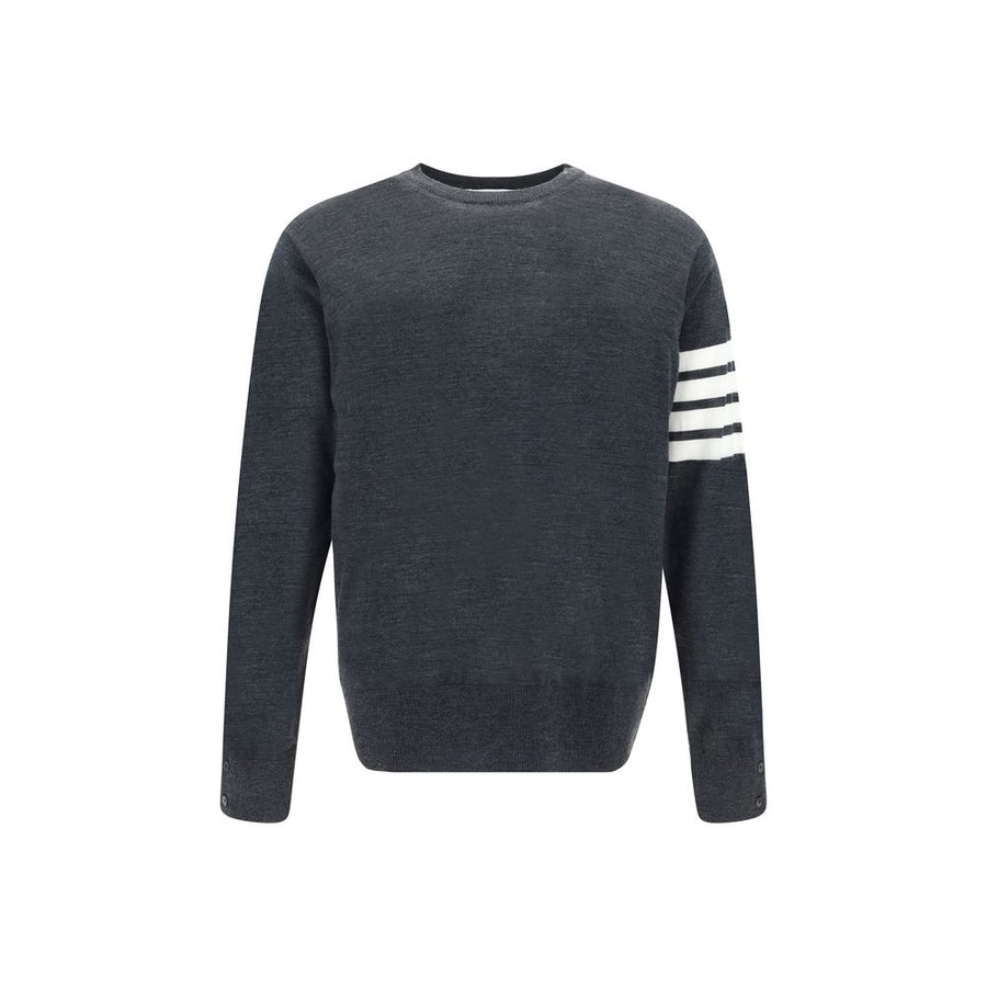 Thom Browne 100% Fleece Wool Ovis Aries sweater in gray