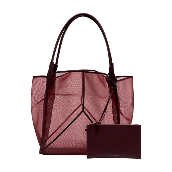 Victoria Beckham synthetic tote bag in burgundy