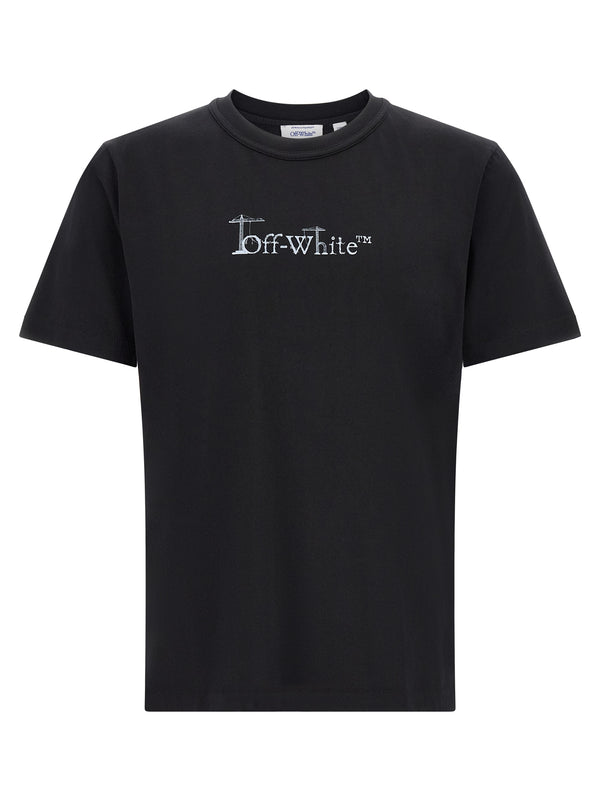 Off-White 100% cotton t-shirt in black