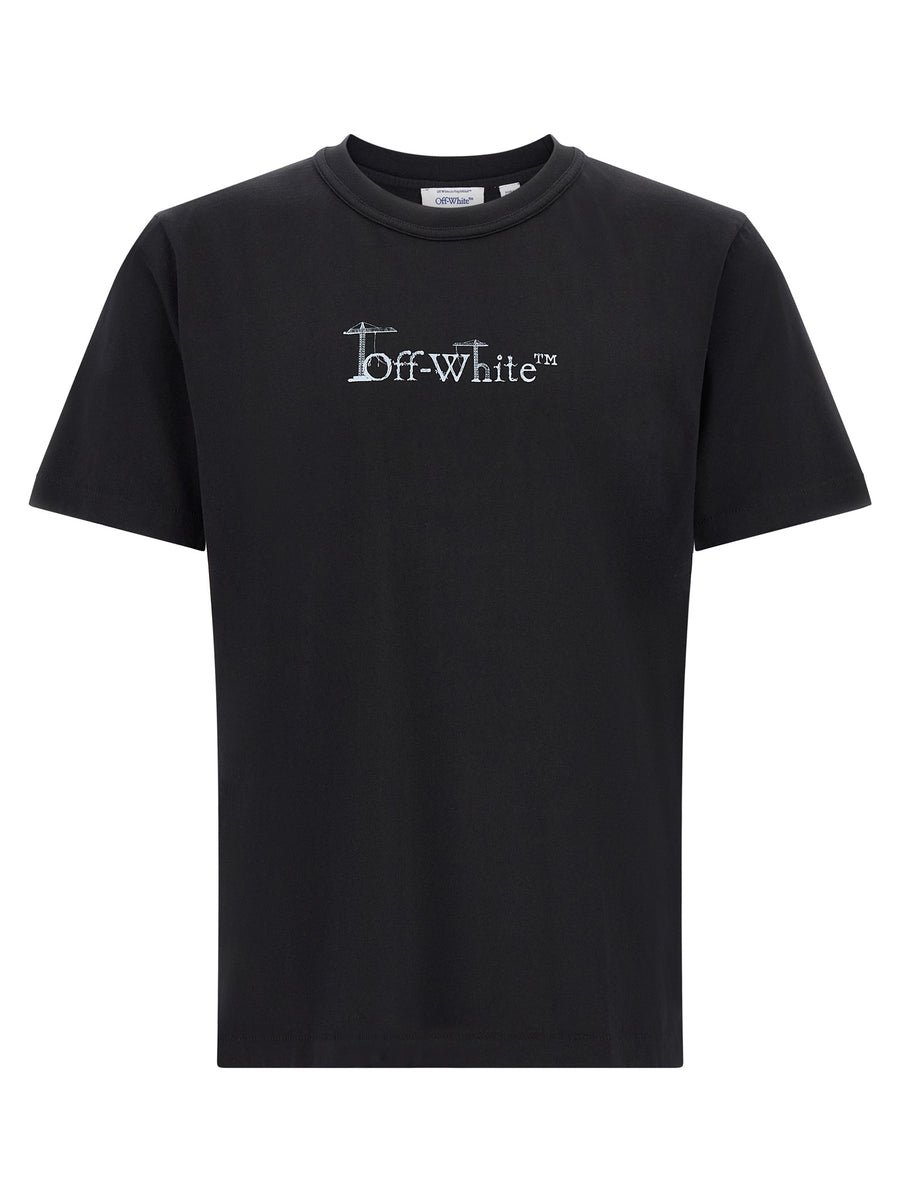 Off-White 100% cotton t-shirt in black