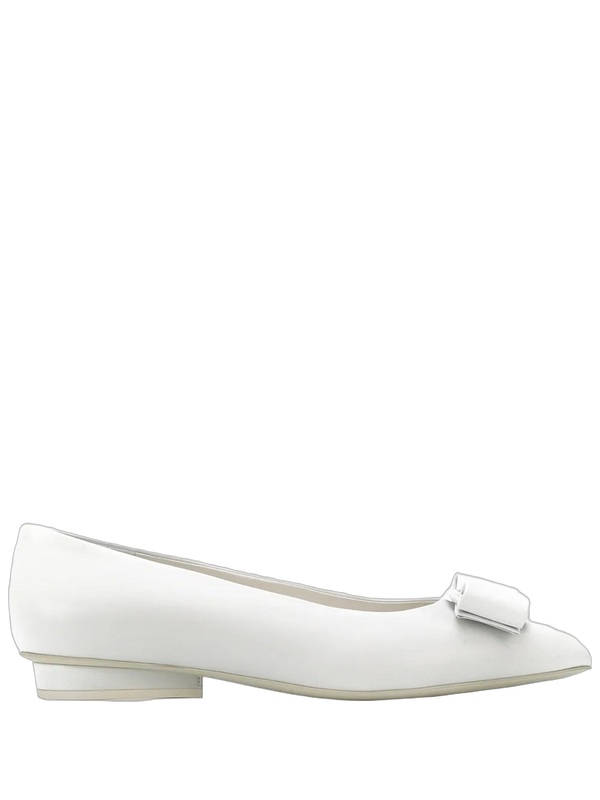 Ferragamo Viva Ballerina Shoes White