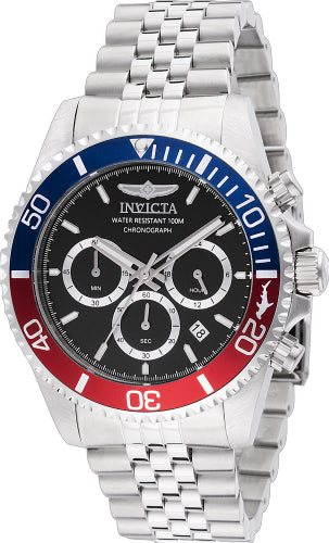 Invicta Stainless steel case and bracelet watch in black