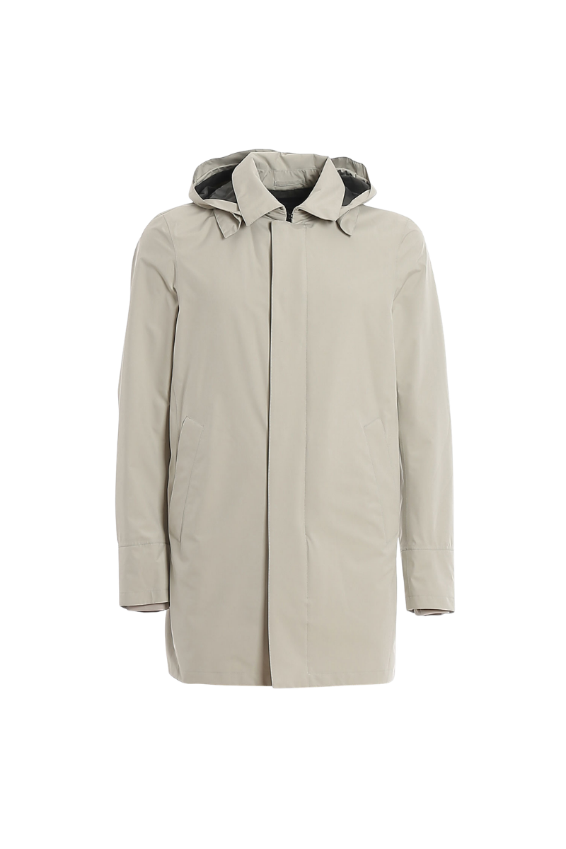 Herno 100% PA (Nylon) coat in gray