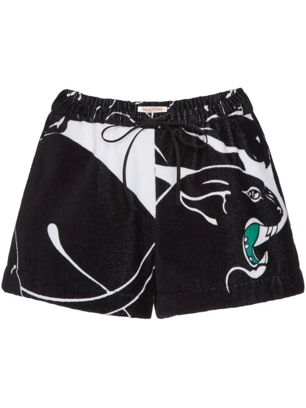 Valentino Terrycloth shorts in black