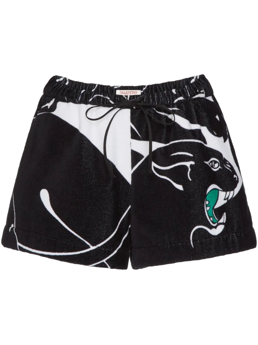 Valentino Terrycloth shorts in black