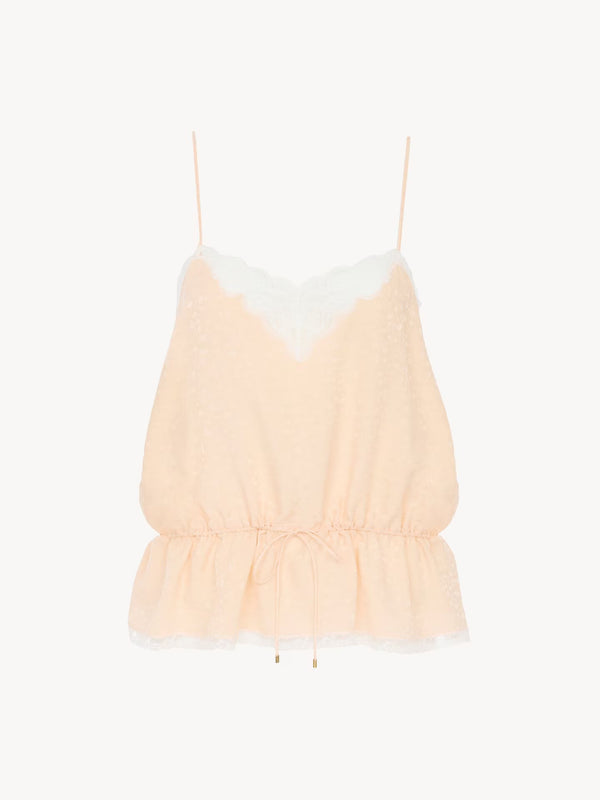 Chloé Silk tank top in pink