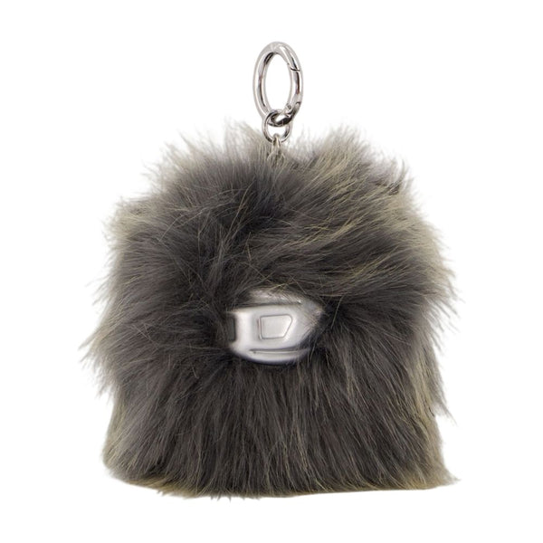 Diesel Faux fur hair clip in gray