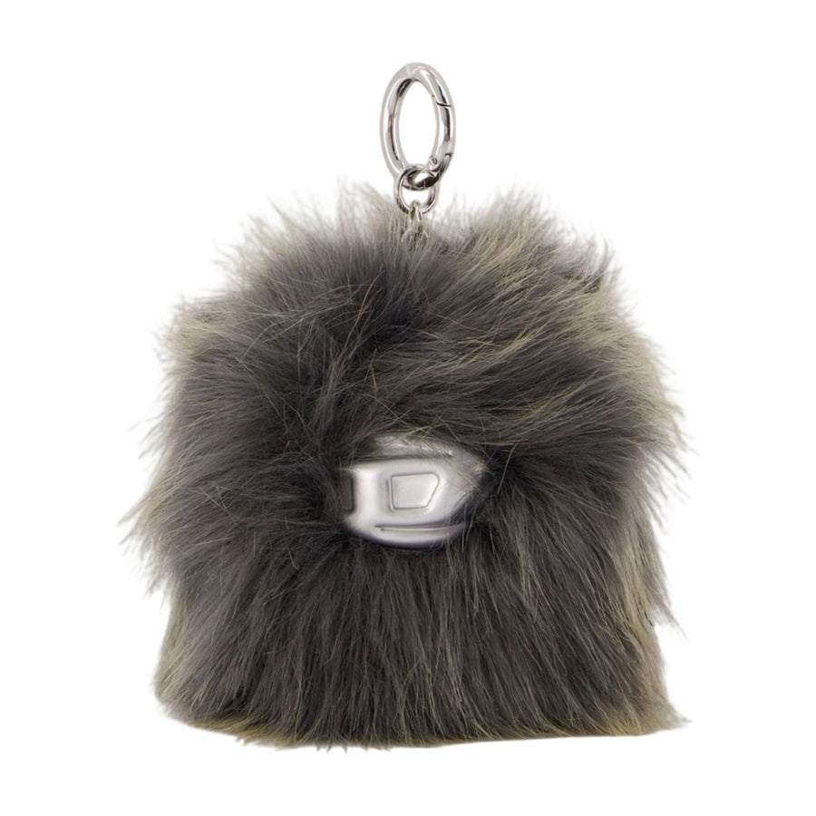 Diesel Faux fur hair clip in gray