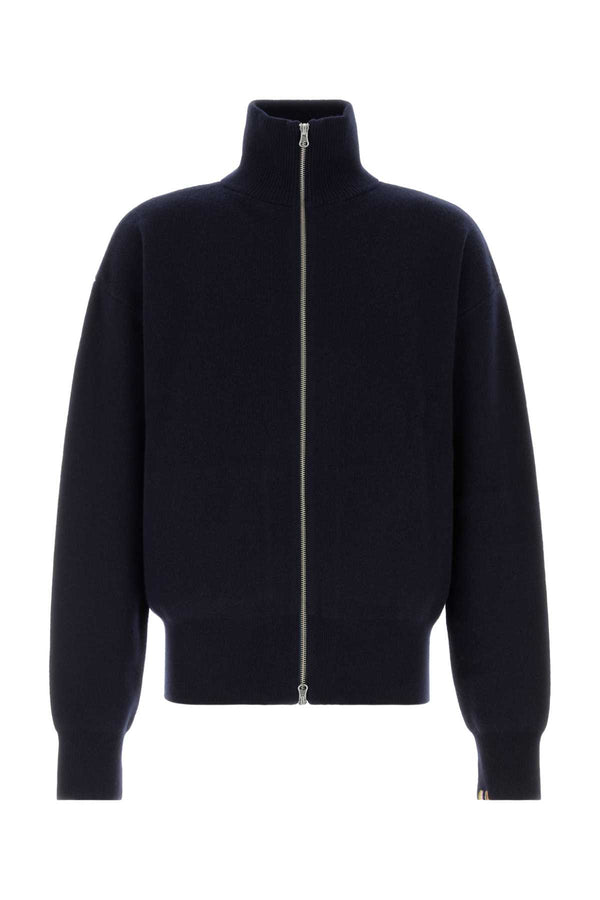 Navy Blue Cashmere Nâ°319 Cardigan Exterior: Maglieria