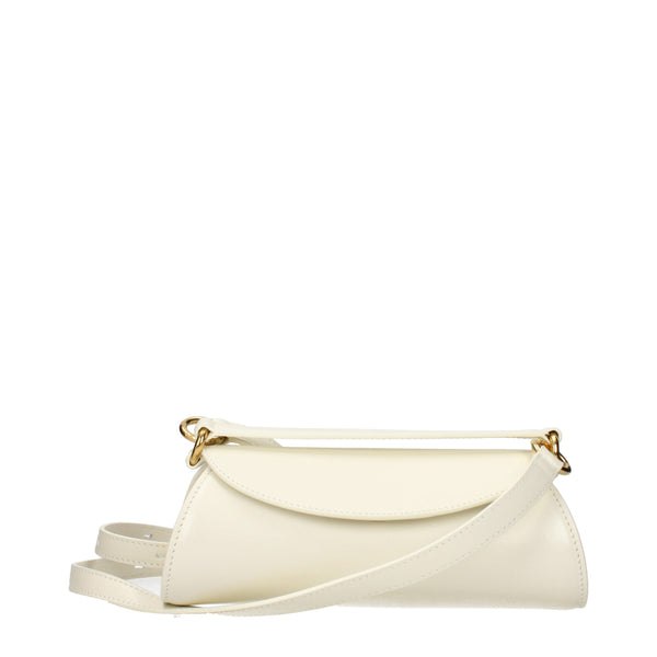 Jil Sander Leather shoulder bag in beige