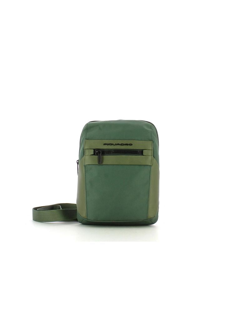 Piquadro 100% Recycled Polyester crossbody bag in green