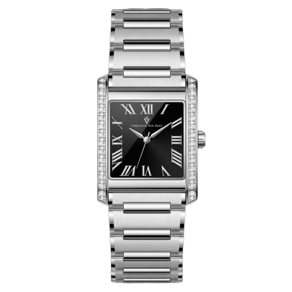 Christian Van Sant Stainless steel case watch in black