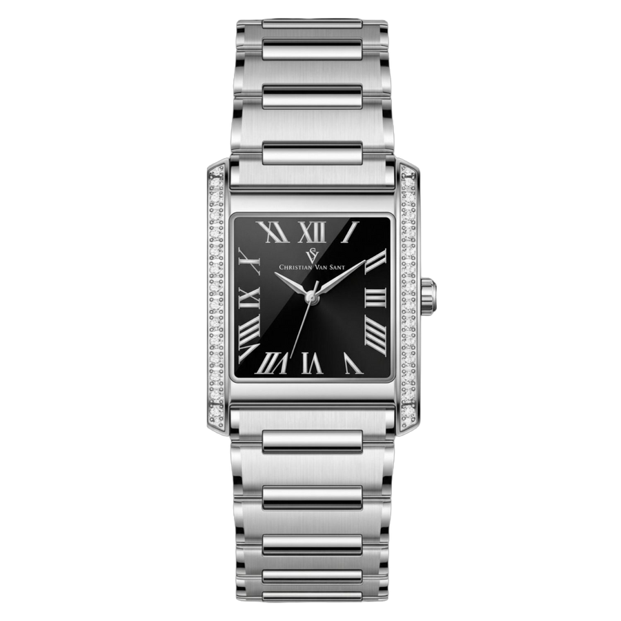 Christian Van Sant Stainless steel case watch in black