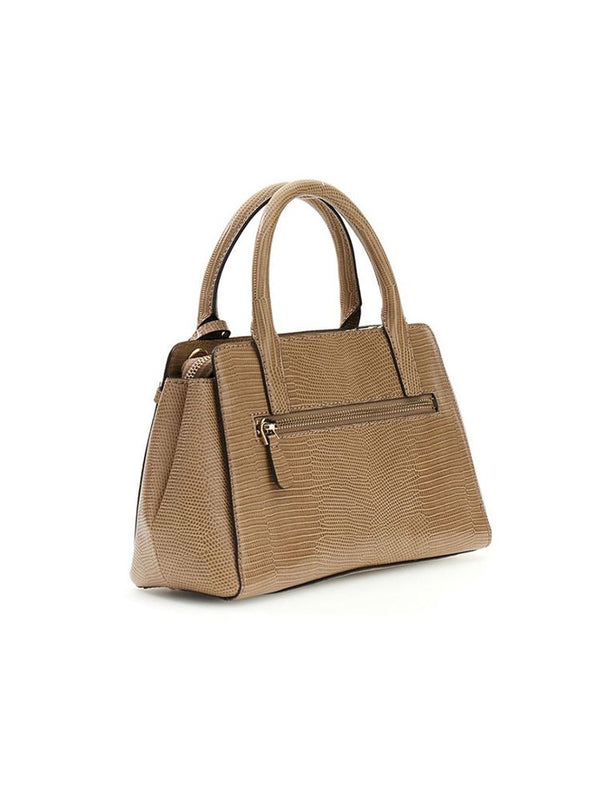 Guess 100% Polyurethane top handle bag in beige