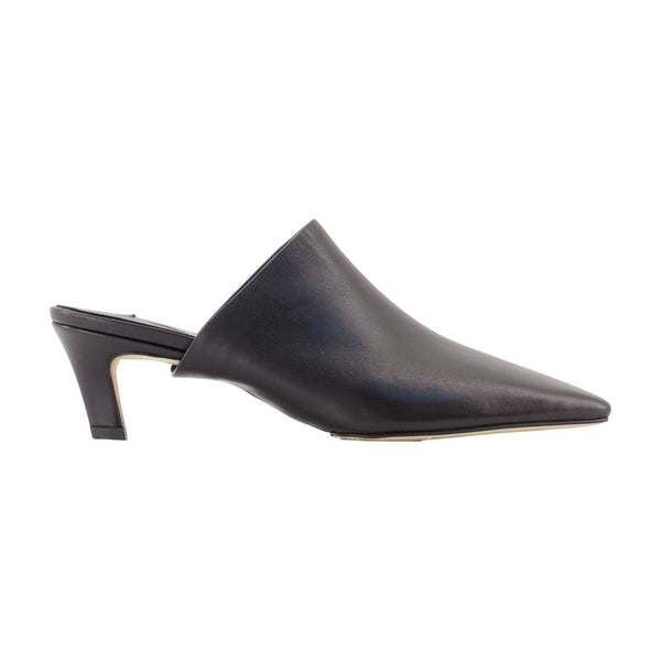 Mules - Toteme Leather Black Calfskin Shoes /