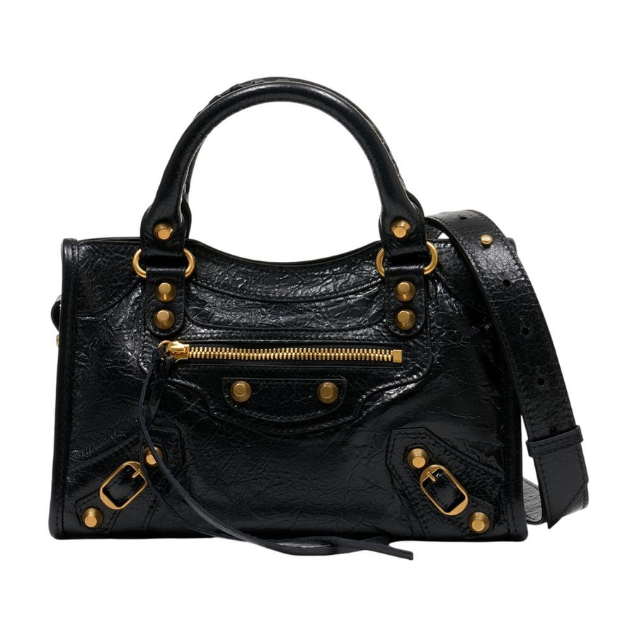 Balenciaga Lambskin top handle bag in black