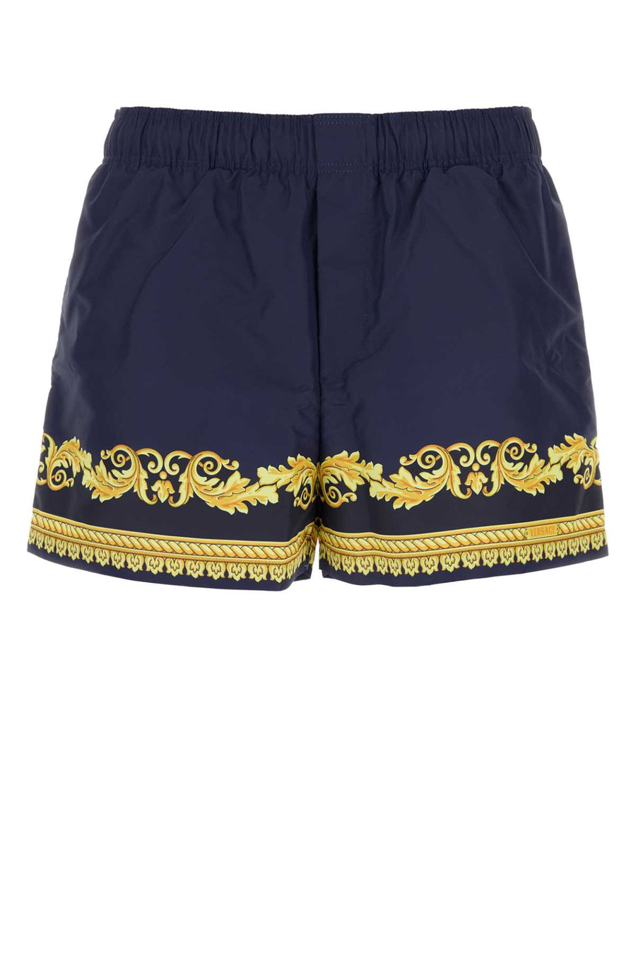 Navy Blue Polyester Swimming Shorts Navyauberginegold Costumi Da Bagno