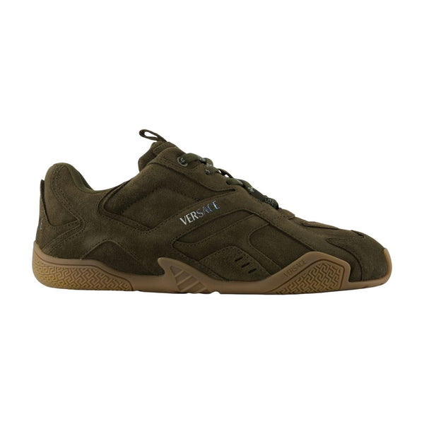 Versace Calfskin sneaker in khaki