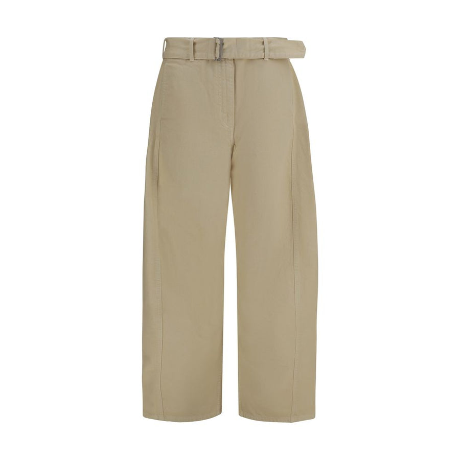 Magda Butrym 100% Cotton trousers in beige