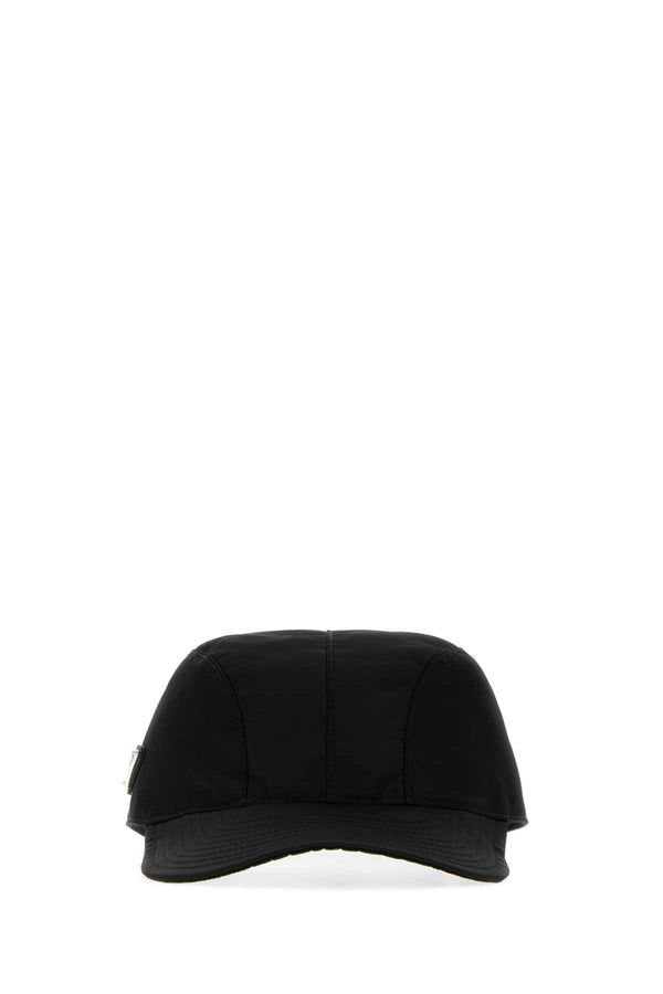 Black Re-Nylon Baseball Cap Nero Cappelli