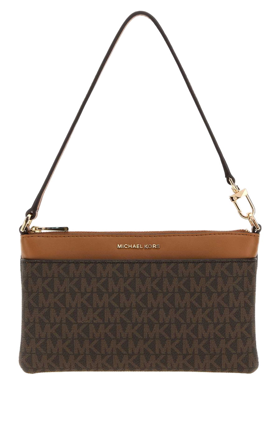 Michael By Michael Kors Conv 89.4% PVC wristlet in brown