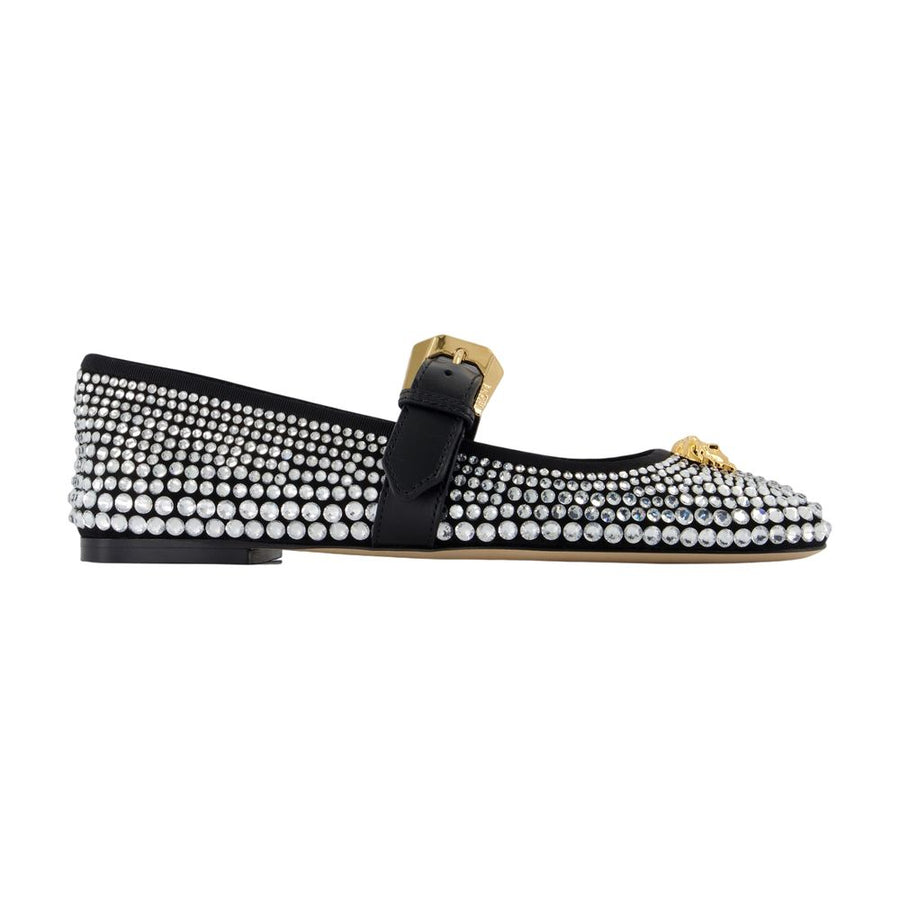 Versace Calfskin flat in black