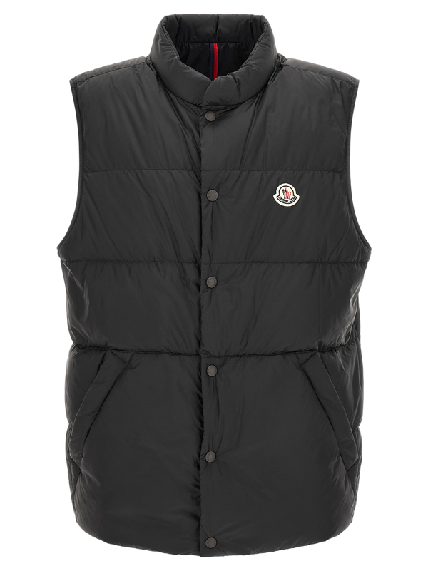 Moncler 100% polyamide vest in black