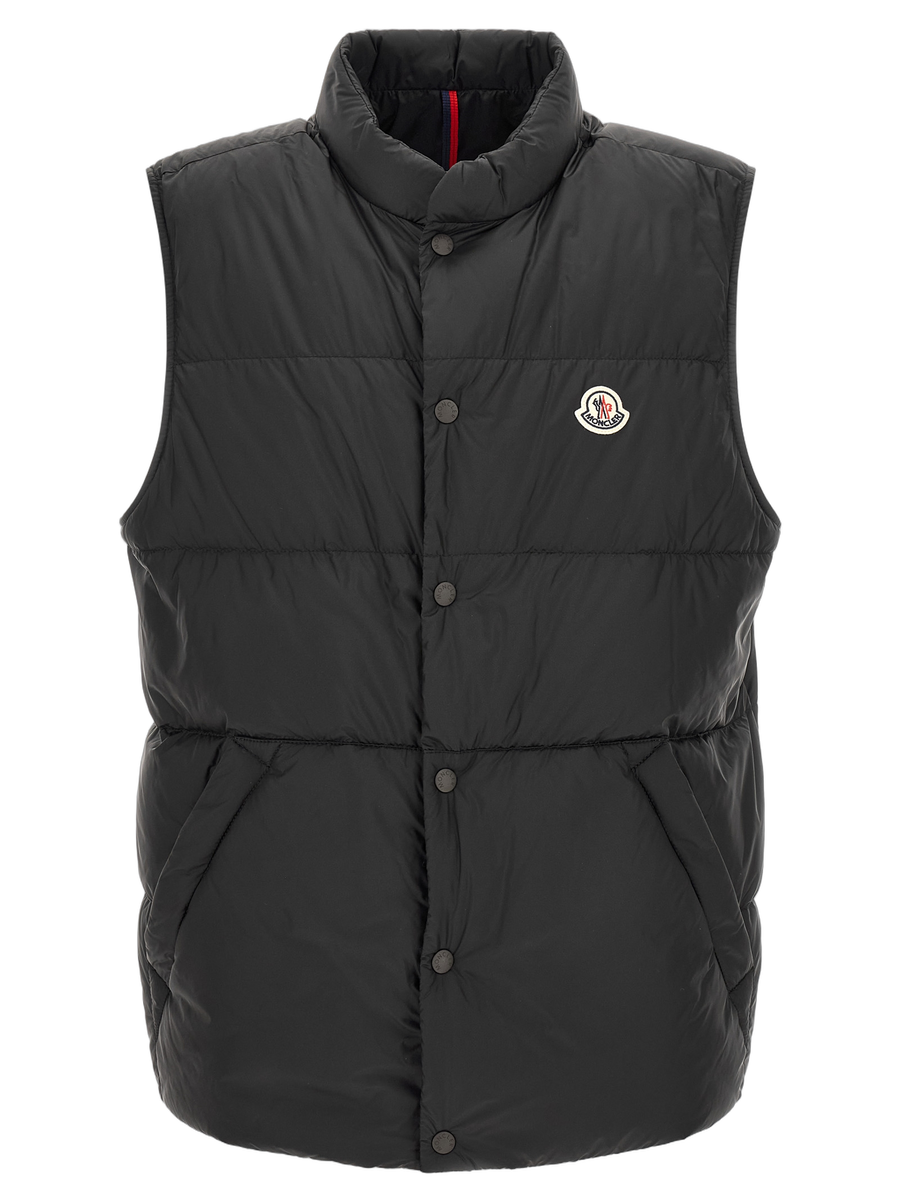 Moncler 100% polyamide vest in black