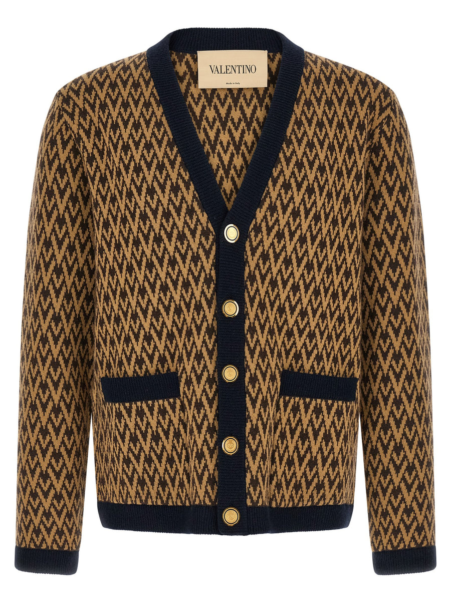 Valentino Garavani 100% cashmere cardigan in camel